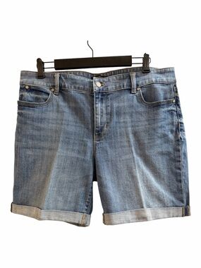 TALBOTS SHORTS, Womenโs Size 16P, Blue Flawless 5 Pocket Girlfriend Denim Shorts